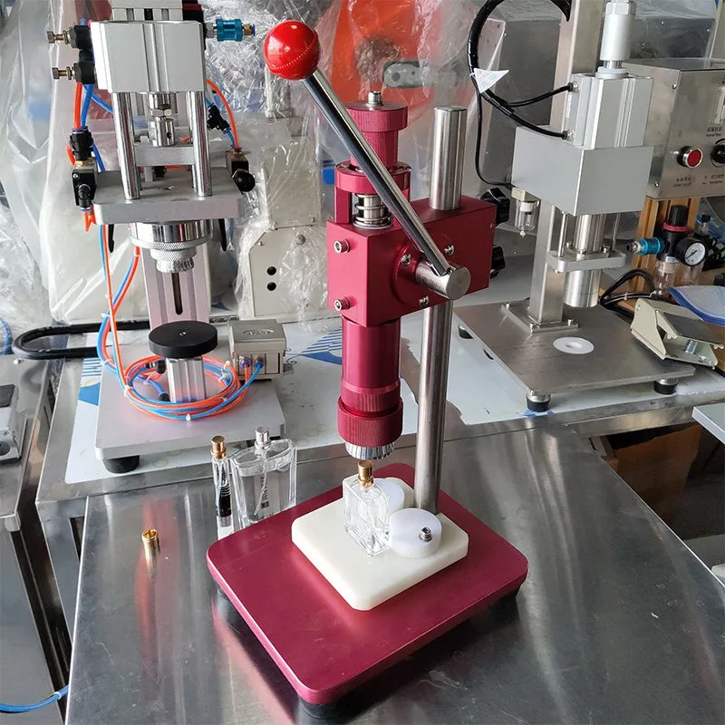 For Manual Perfume Bottle Binding Machine, Locking Machine, Aluminum Pump Head Sealing Machine, Hand Pressure Sealing Machine