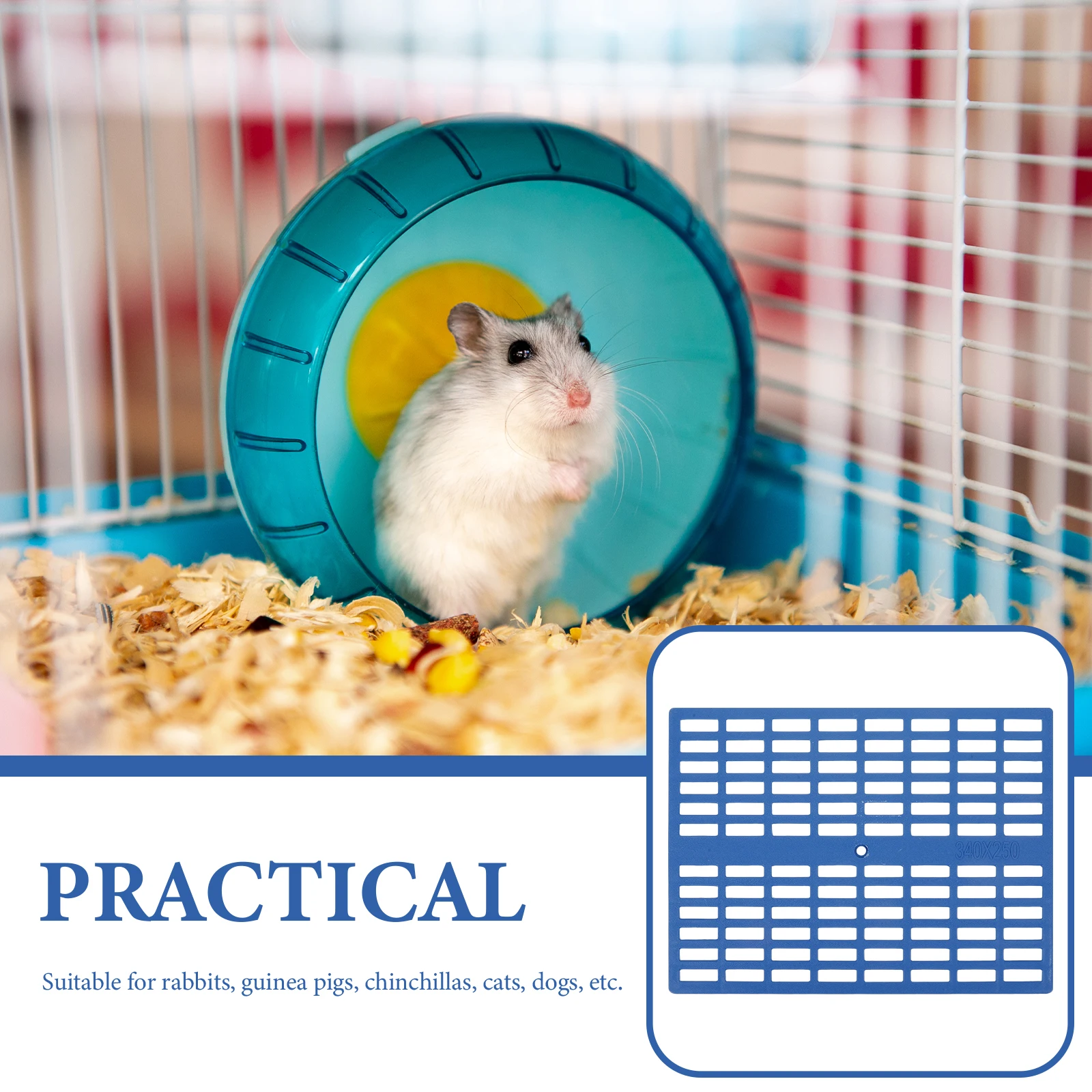 

4Pcs Plastic Rabbit Cage Mat Strong Air Permeability Easy-to-Clean Small Animal Foot Pads Cage Resting Mat for Bunny Guinea Pigs