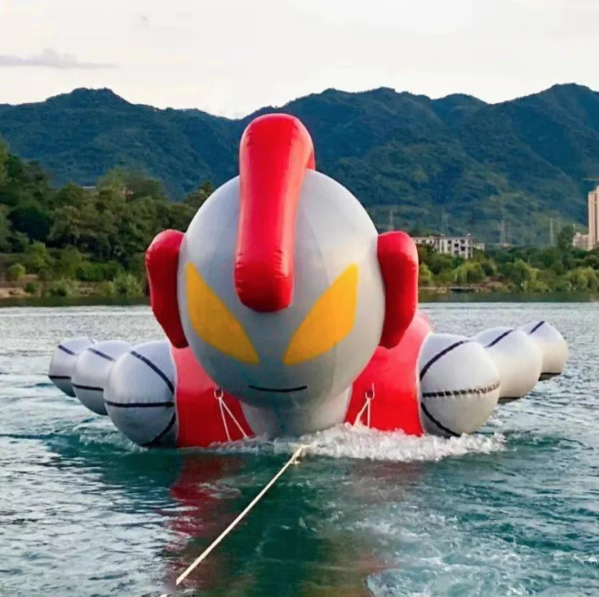 Customized Inflatable Water Sport Disco Boat Towable Tube Floating Towable Sport Game for Lake
