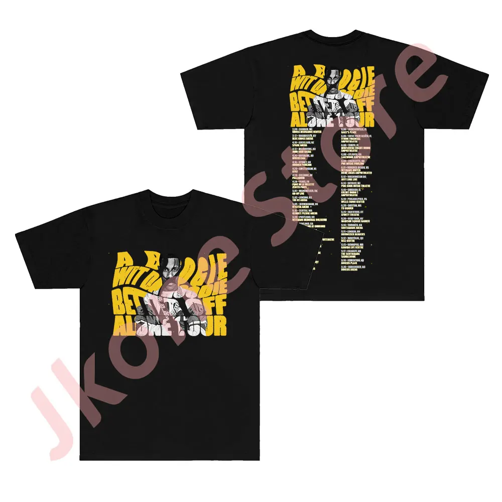 A Boogie wit da Hoodie Better Off Alone Tour T-shirts Rapper New Logo Merch Women Men Fashion Casual Short Sleeve Tee