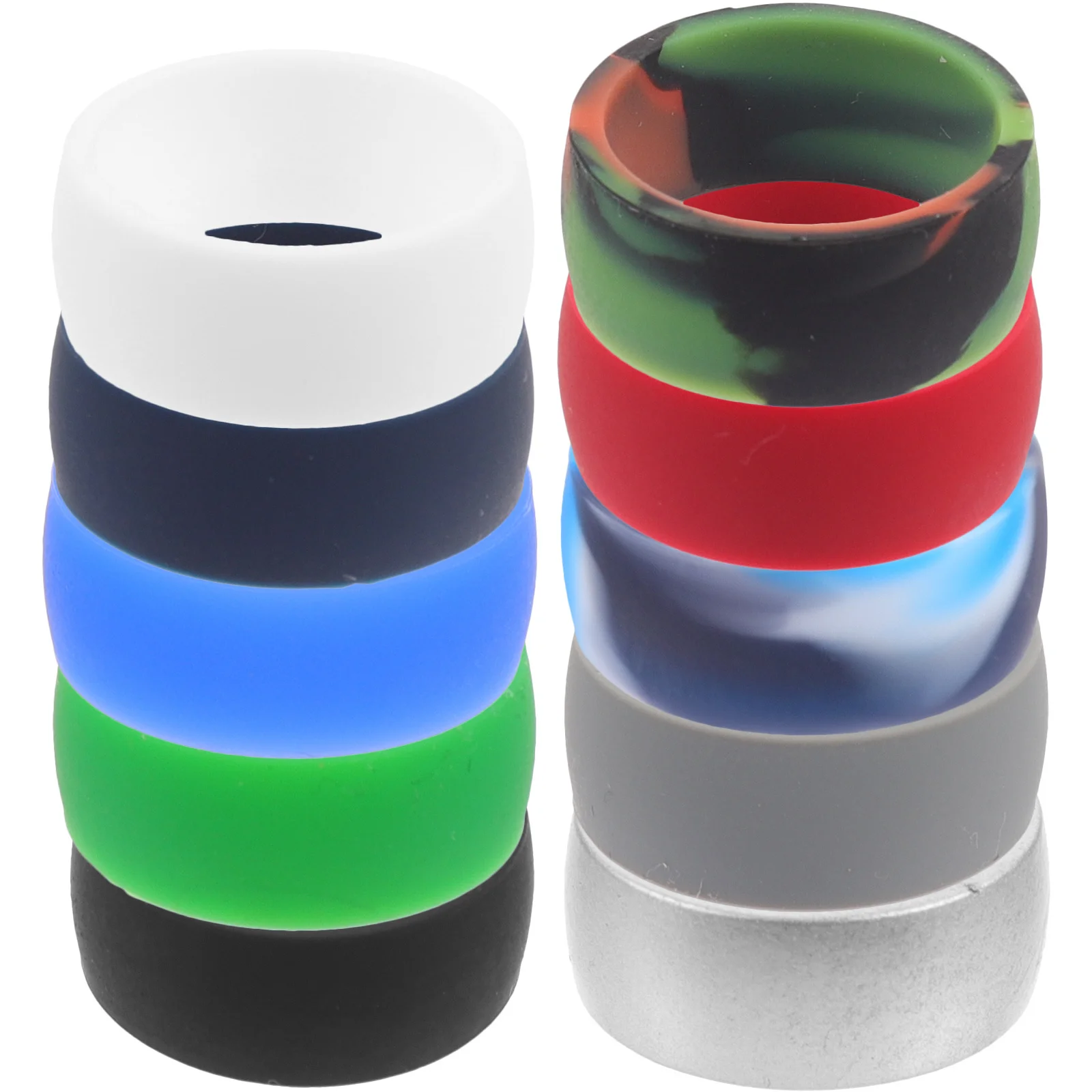 10pcs Silicone Rings Skin-Friendly Flexible Ergonomic Design Smooth For Sports Fitness Gym Outdoor Activities Men Women Colored - Image 5