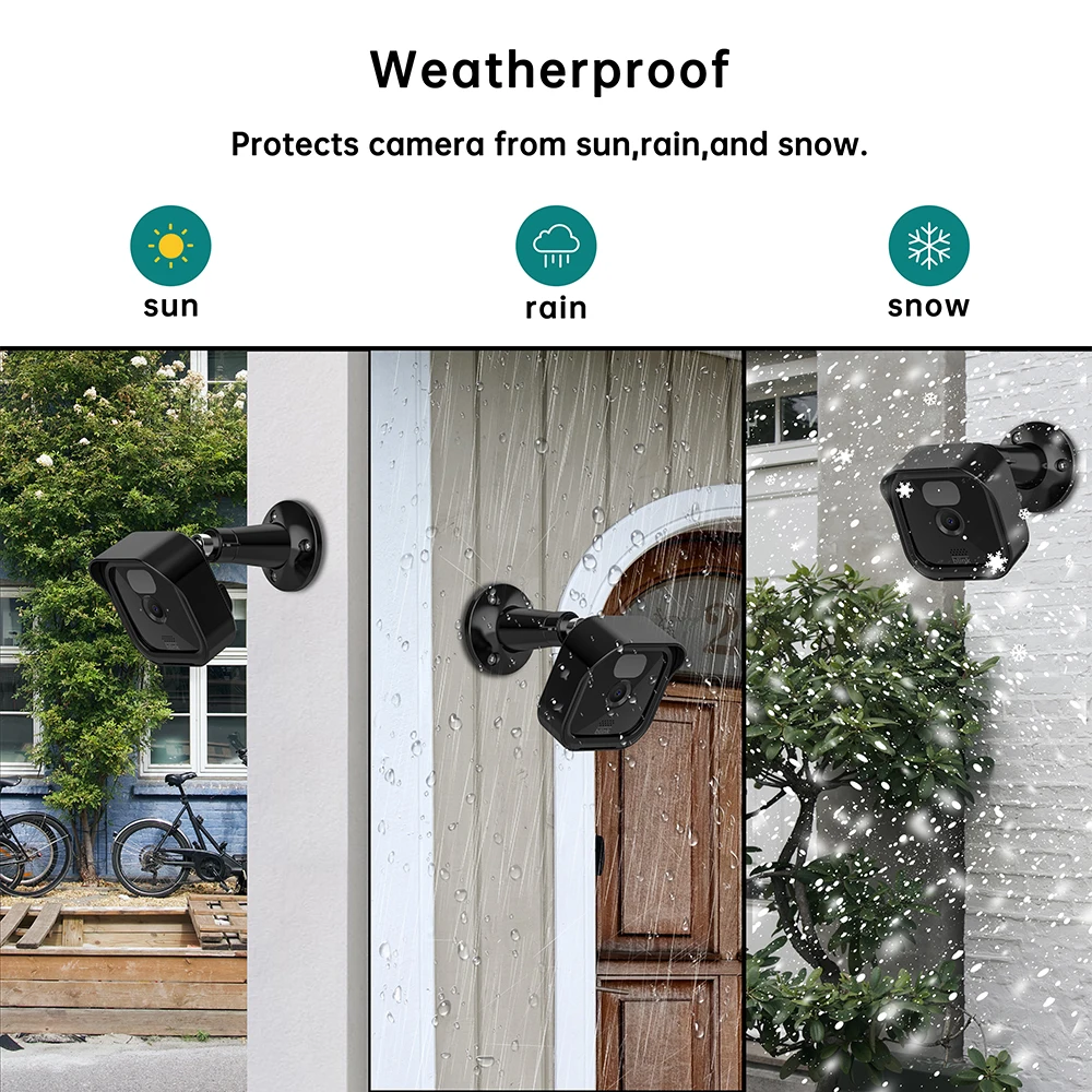 2-Pack Wall Mount Stand For Blink Outdoor 3rd Gen Bracket Weatherproof Cover 360 Degree Adjustable For Blink Outdoor 3th Camera