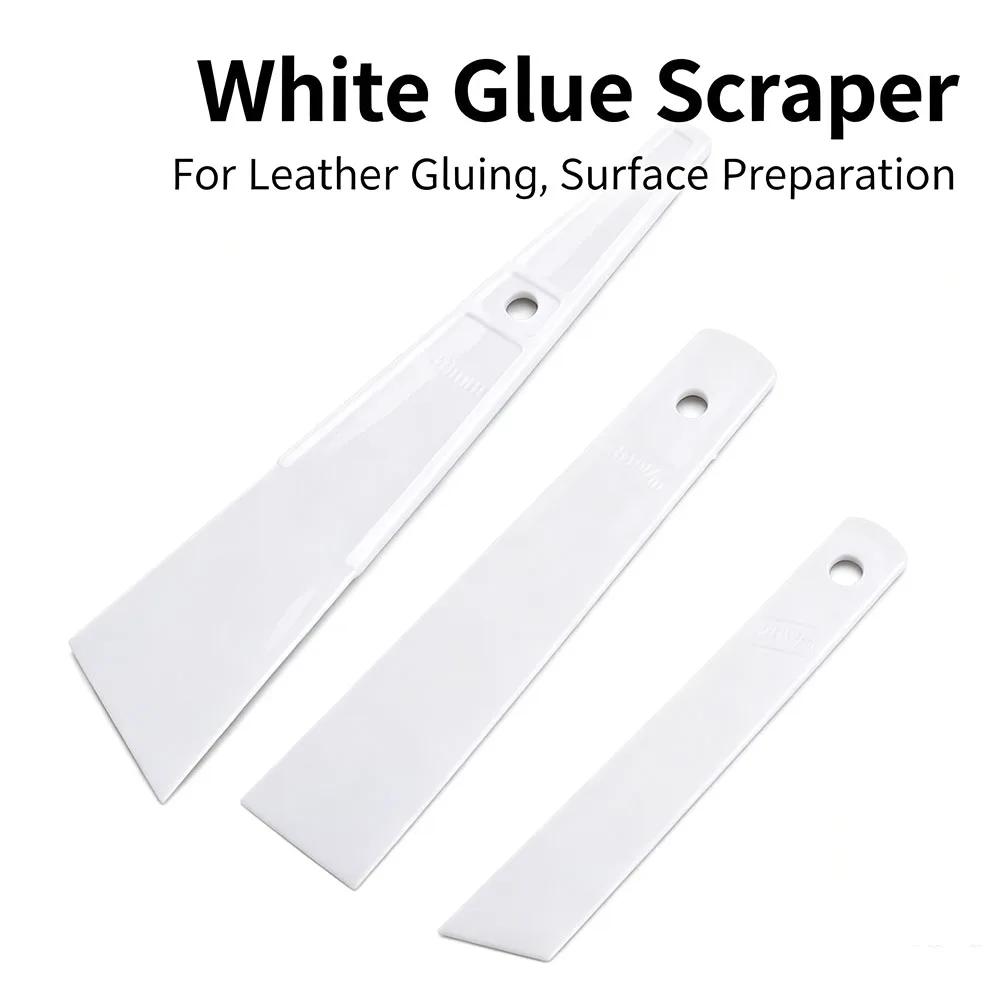 Cowhide glue‑scraping board, DIY leather craft tool for even glue application and bonding, leather yellow glue spreading piece