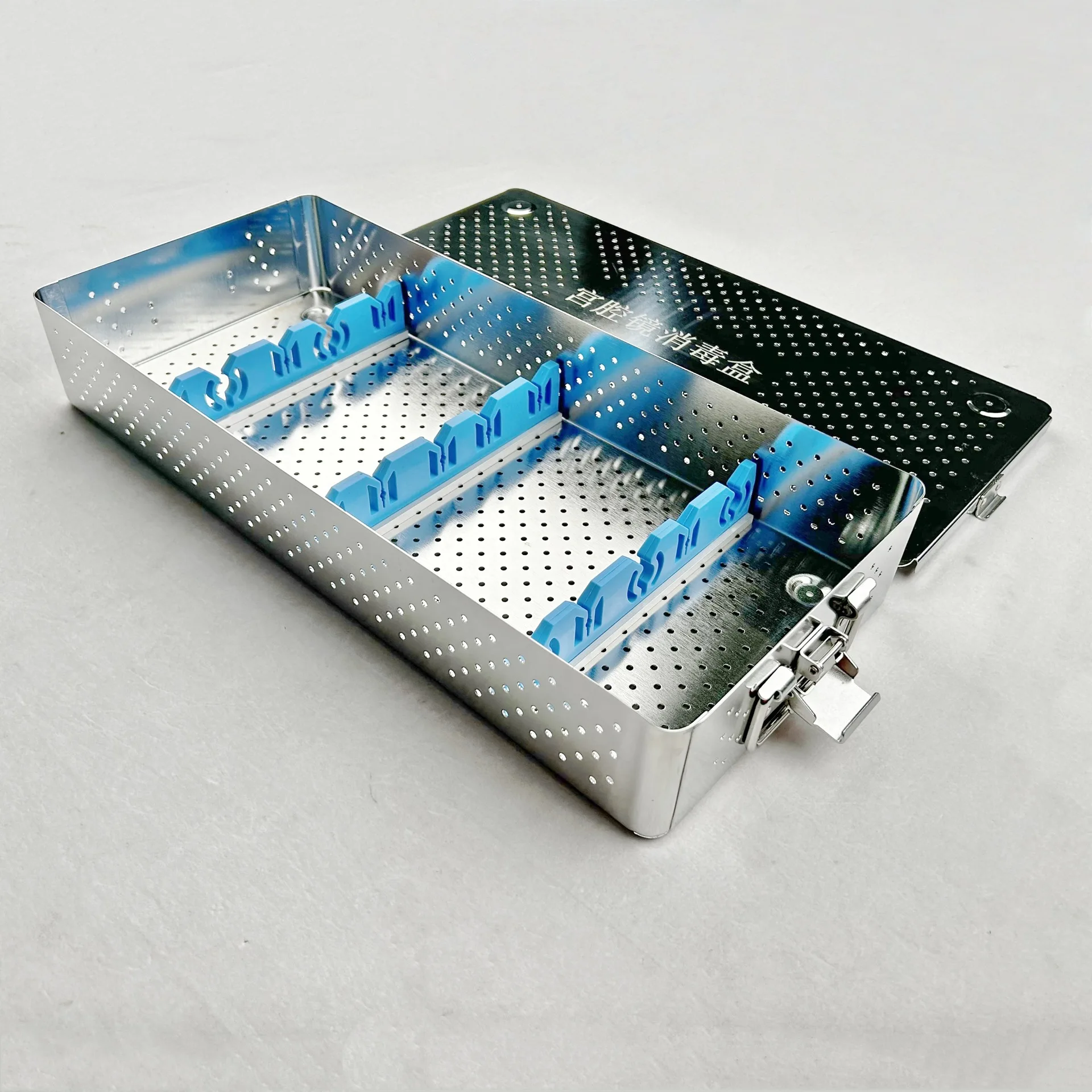 صندوق تعقيم من الفولاذ المقاوم للصدأ 304 صندوق تخزين تحميل التنظير الرحم أدوات جراحية #1