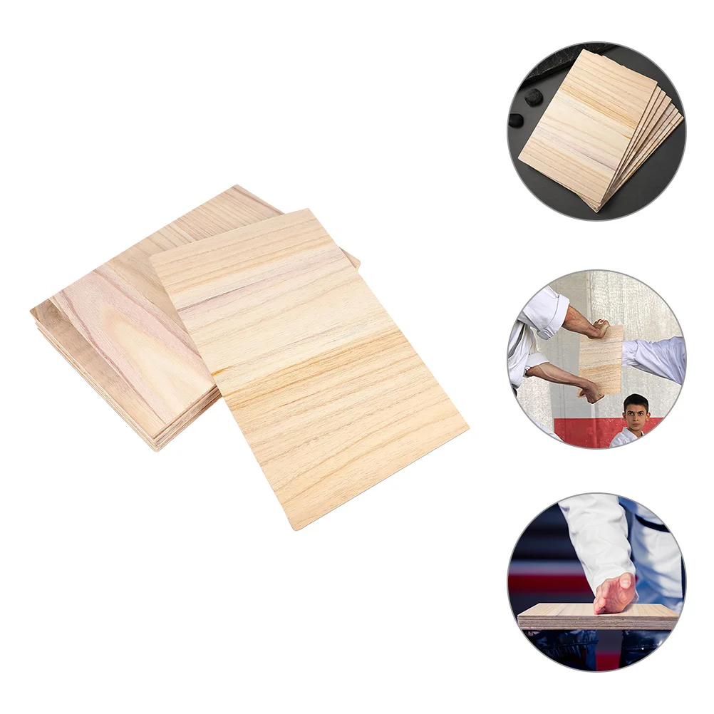 

12Pcs Wood Karate Board Wooden Board Portable Breaking Board Taekwondo Board for Stage Performance