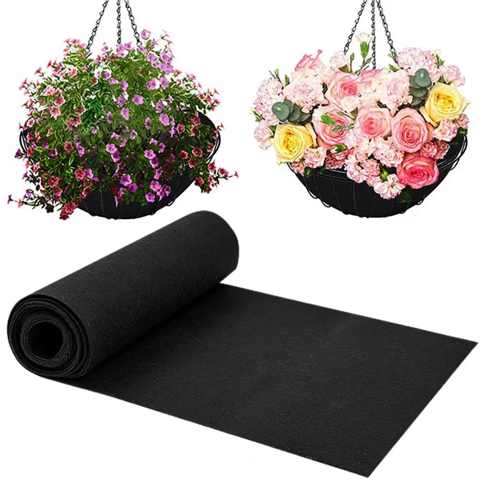 Flowerpot Liner Roll Tear-resistant Planter Liner Felt Roll for Diy Coconut Fiber Hanging Flower Baskets Moisture Lock