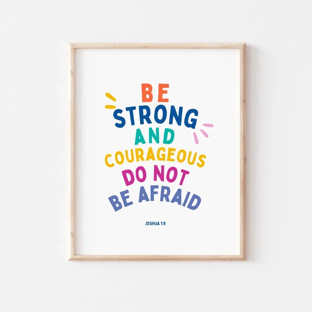 Kids Bible Verse Scripture Poster Church Sunday School Decor Christian Education Catechism Class Preschool Canvas Pictures