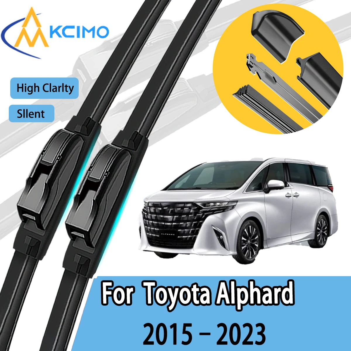 

KCIMO 2 шт. щетки стеклоочистителя переднего стекла подходят для Toyota Alphard 2015-2023 высококачественные автомобильные аксессуары для ветрового стекла