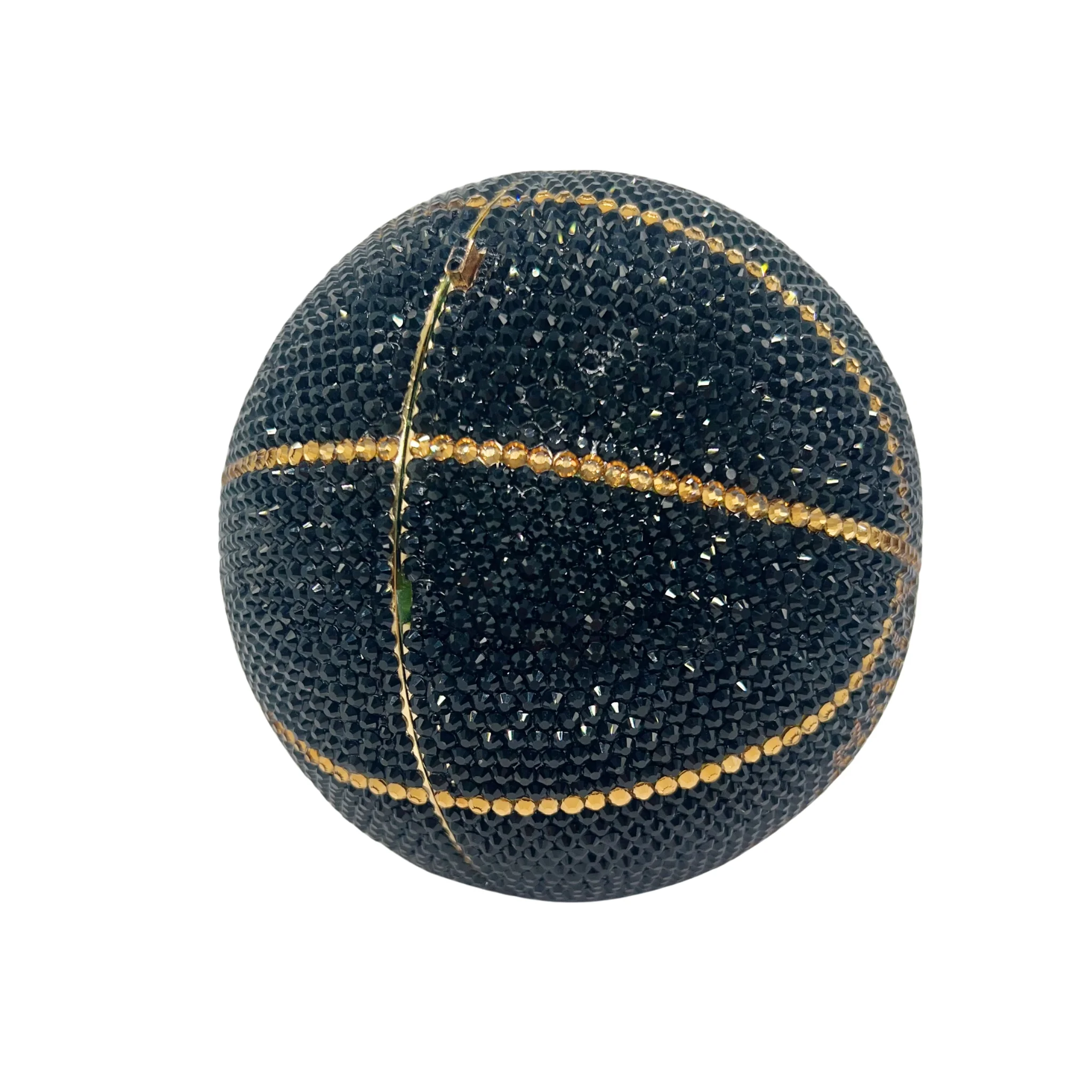 Flat-Base Crystal Basketball Clutch, 3D Sports Theme Evening Bag for Women. OEM Custom Athletic Purse, Low MOQ Wholesale from Fa