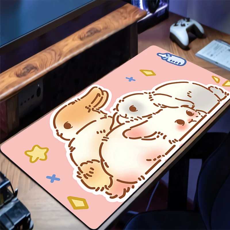 Gaming Muismat Anime Gamer Toetsenbord Pad Leuke Cartoon Kat Bureau Muis Mat Snelheid Rubber Cartoon Motbook Computer PC Muismat