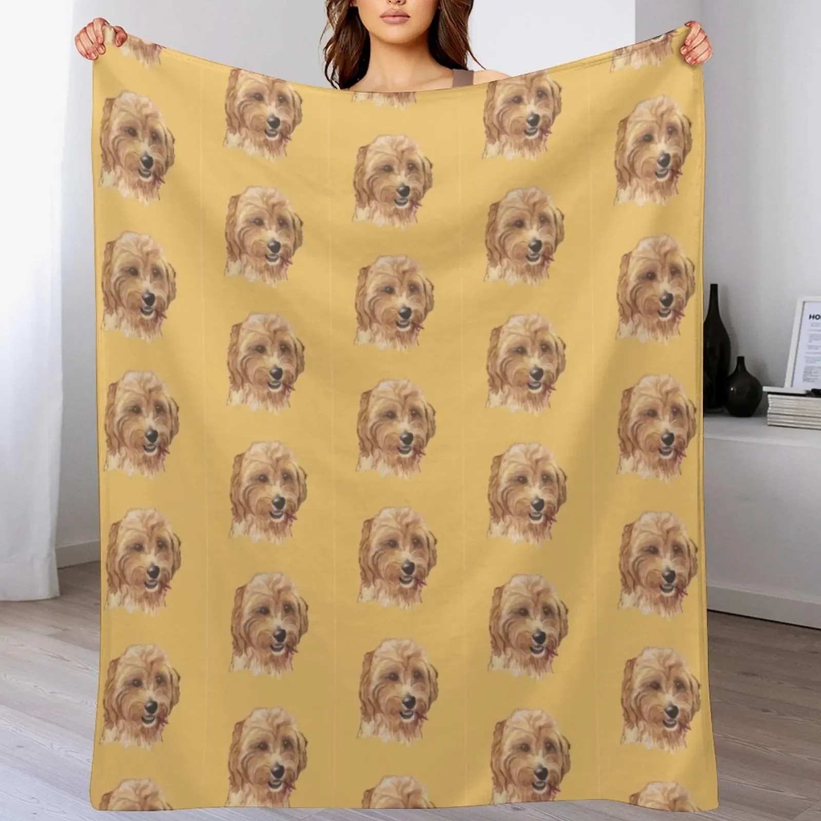 

Buddy the Cockapoo Throw Blanket Decorative Throw For Decorative Sofa Warm Sleeping Bag Blankets