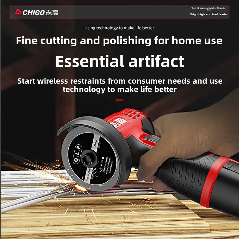 Chigo 16.8V Cordless Electric Angle Grinder 20000r/min with Lithium Battery Polishing Grinding Machine for Diamond Cutting - Image 4