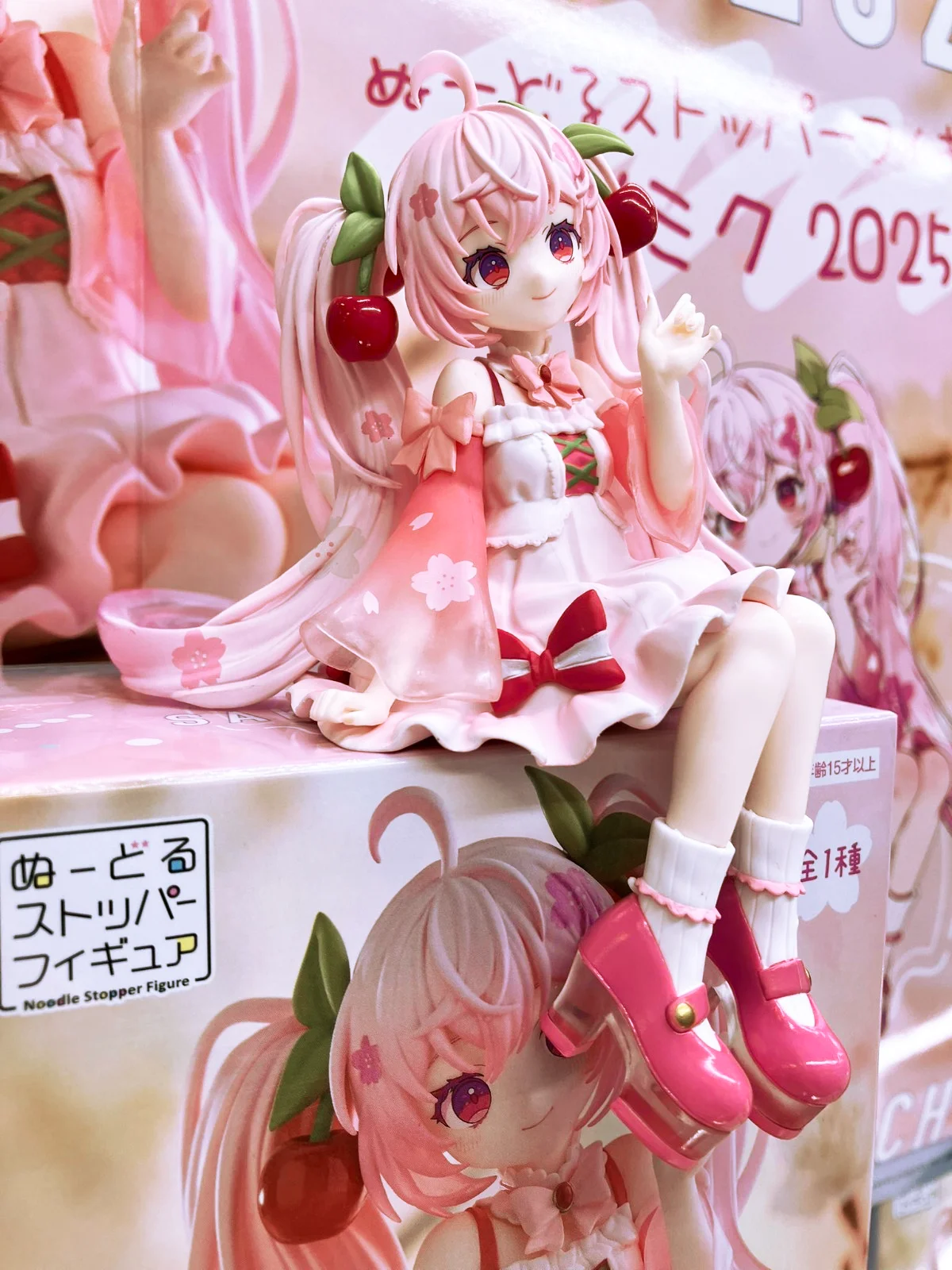 Original FuRyu Noodle Stopper Hatsune Miku -Sakura Miku 2025 Ver.- PVC 14CM Anime Action Figures Model Collection Toys Gifts