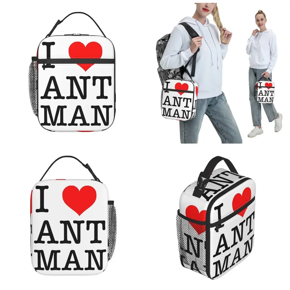 I Love Anthony Edwards Basketball Thermal Insulated Lunch Bag Work Ant-Man Portable Food Bag Men Women Cooler Thermal Lunch Box