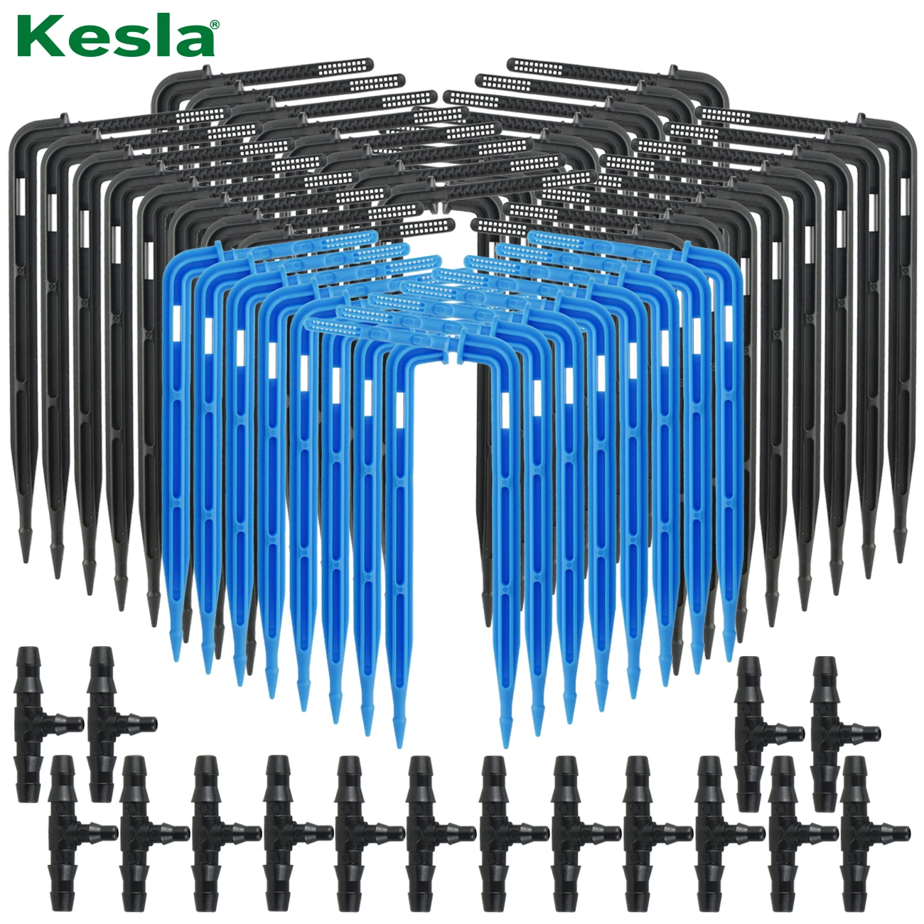 Kit d'irrigation goutte à goutte micro-pistolet à 50 émetteurs pour serre et jardin, compatible avec tuyau de 3/5 mm, économiseur d'eau pour fleurs