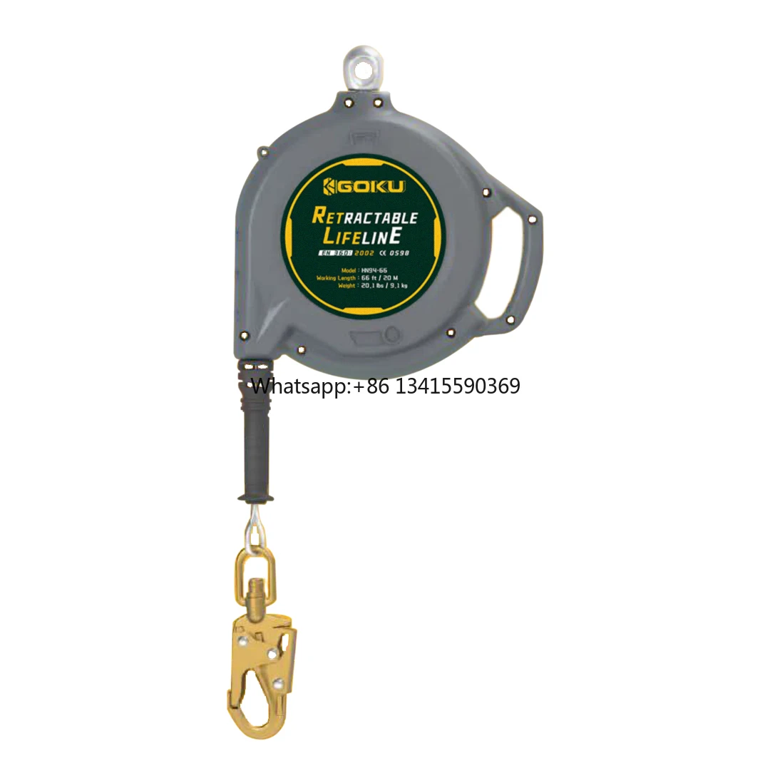 

20m Handle Cable Self Retracting Fall Arrester Fall Protection Retractable Lifeline