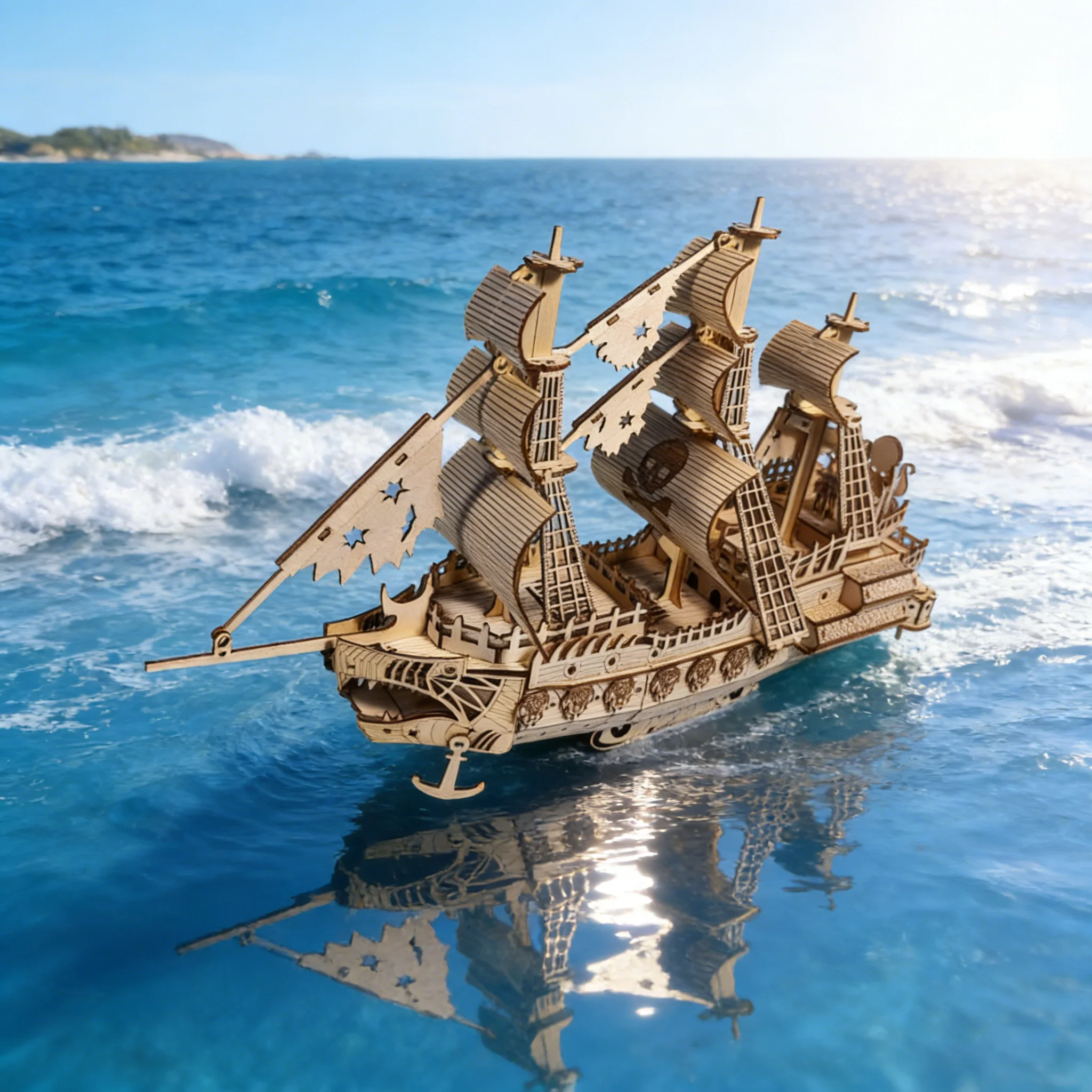 Dutch Ship 3D Wooden Puzzle, Scale Model, DIY Model Kit, Handcrafted Gift, Home Decor, Assembly Toy