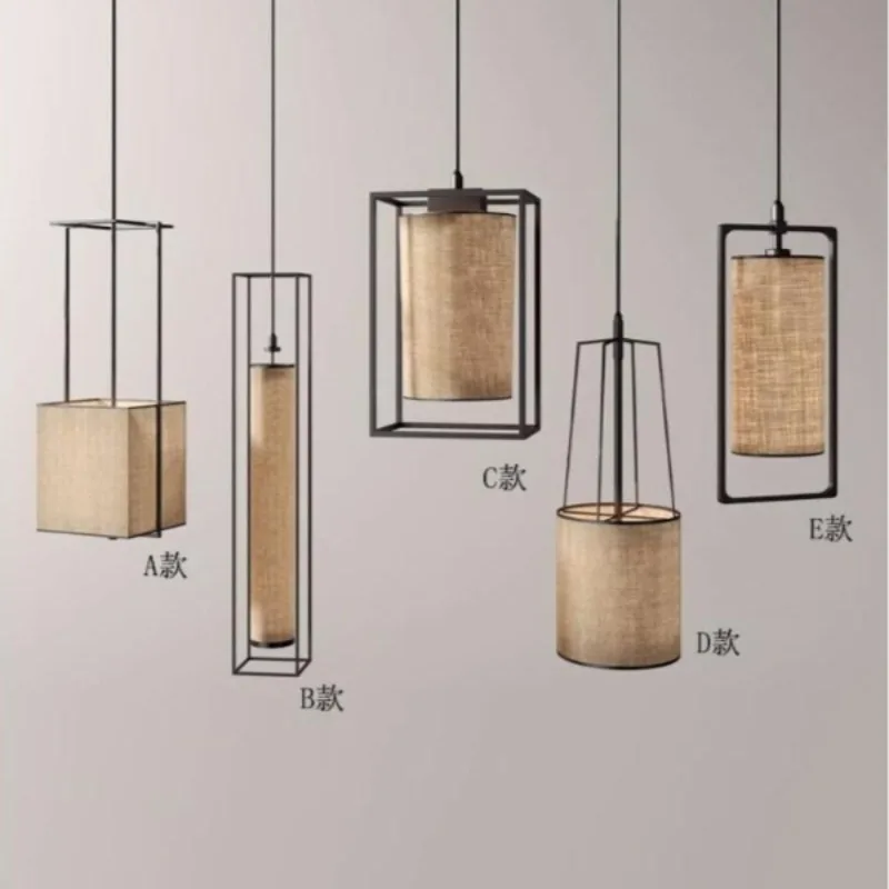 Medieval pendant light private bedroom bedside lamp front desk restaurant combination fabric art