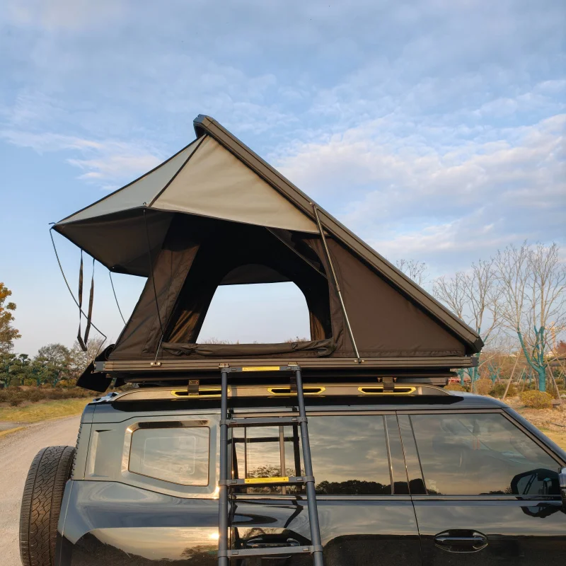 Hot Selling 4X4 Car Roof Camping RTT Tent Weight Soft Folding Top With Can Slim Design Conve High Quality