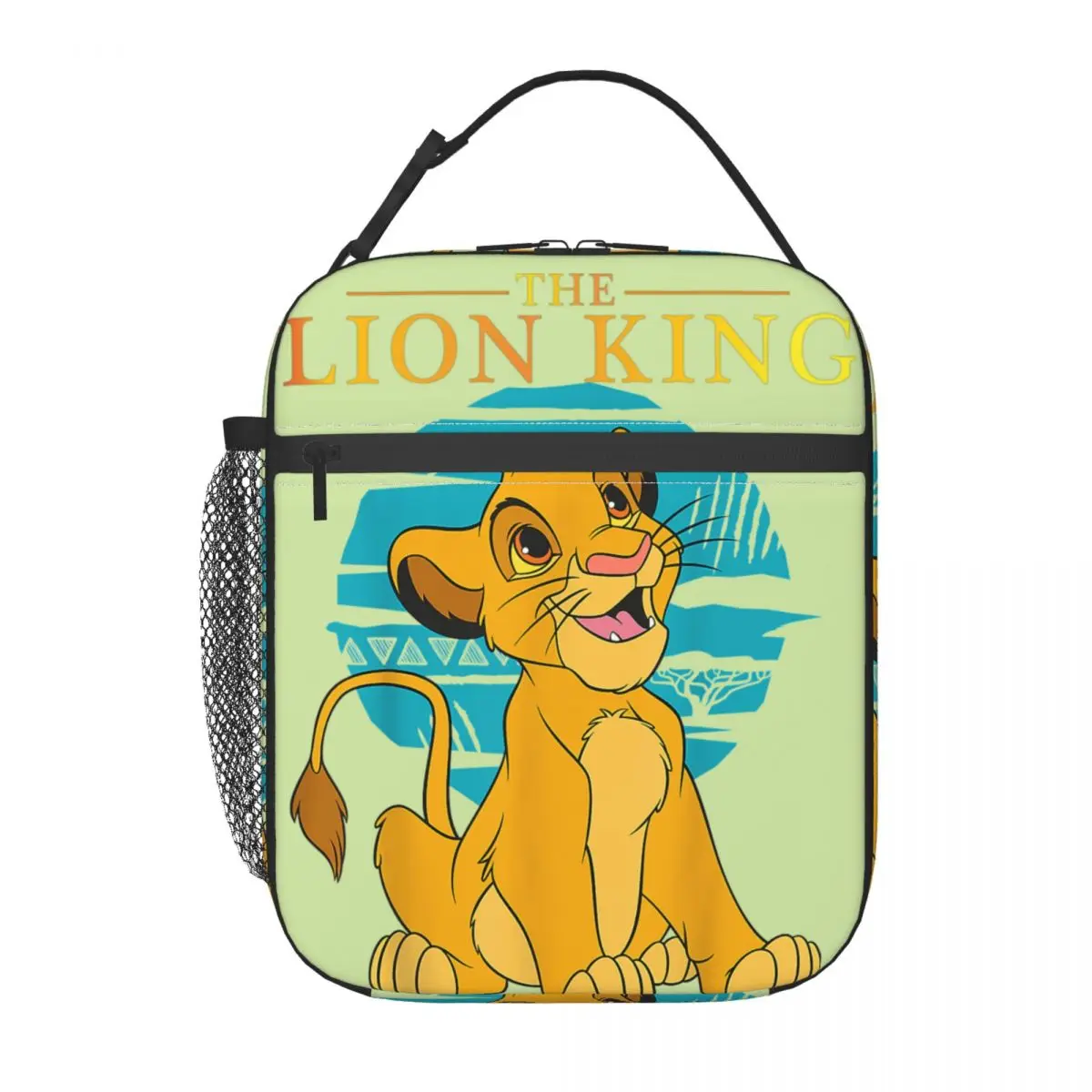 Durable Waterproof High School Disney｠The Lion King｠Film Lunch Box Bag Thermal Young Retro Simba Happy Classic Picnic Food