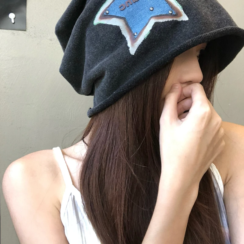 

Luxury Holiday Gift Premium Star-Adorned Slouchy Beanie Perfect Festival Couples Present Casual Wear Similar Thin Caps Beanie