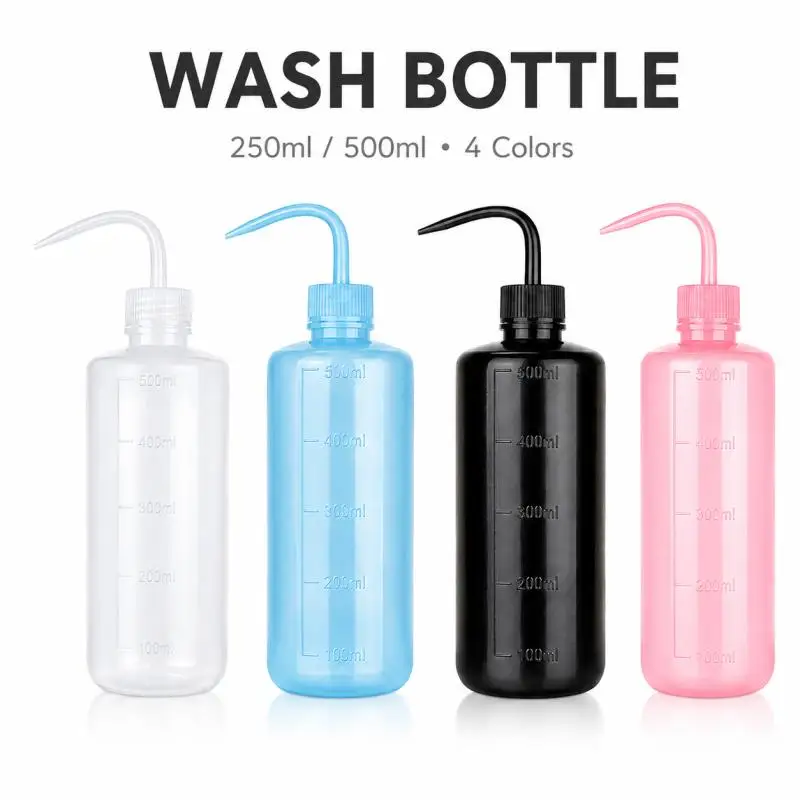 250/500ml Tattoo-Sprühflasche, Sichere Reinigungsflasche aus Kunststoff, Nicht-Sprühende Tattoo-Quetschflasche für Labor, Tattoo-Zubehör – Detail 3