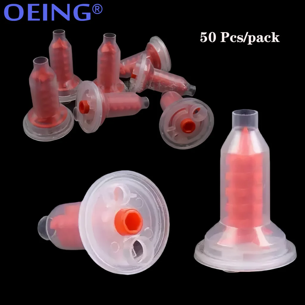 

50 шт., стоматологические насадки для оттисков, стоматологические динамические смесительные насадки, головка из силиконовой резины для стоматолога, смесительная машина Pentamix