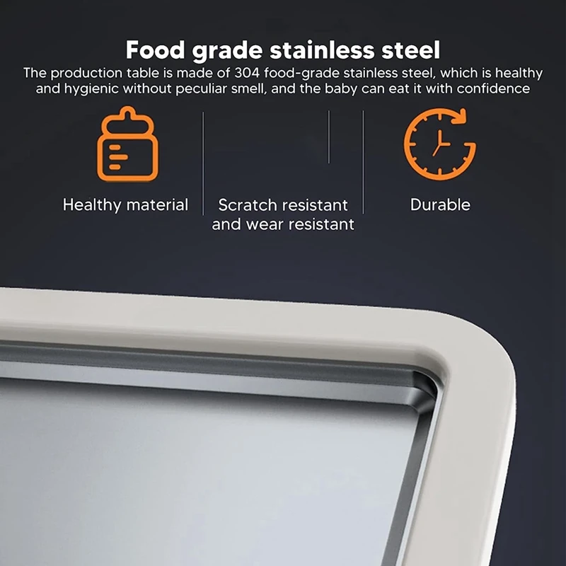 Stainless Steel Household Ice Cream Maker Plate Yogurt Fried Ice Tray DIY Mini Ice Tray