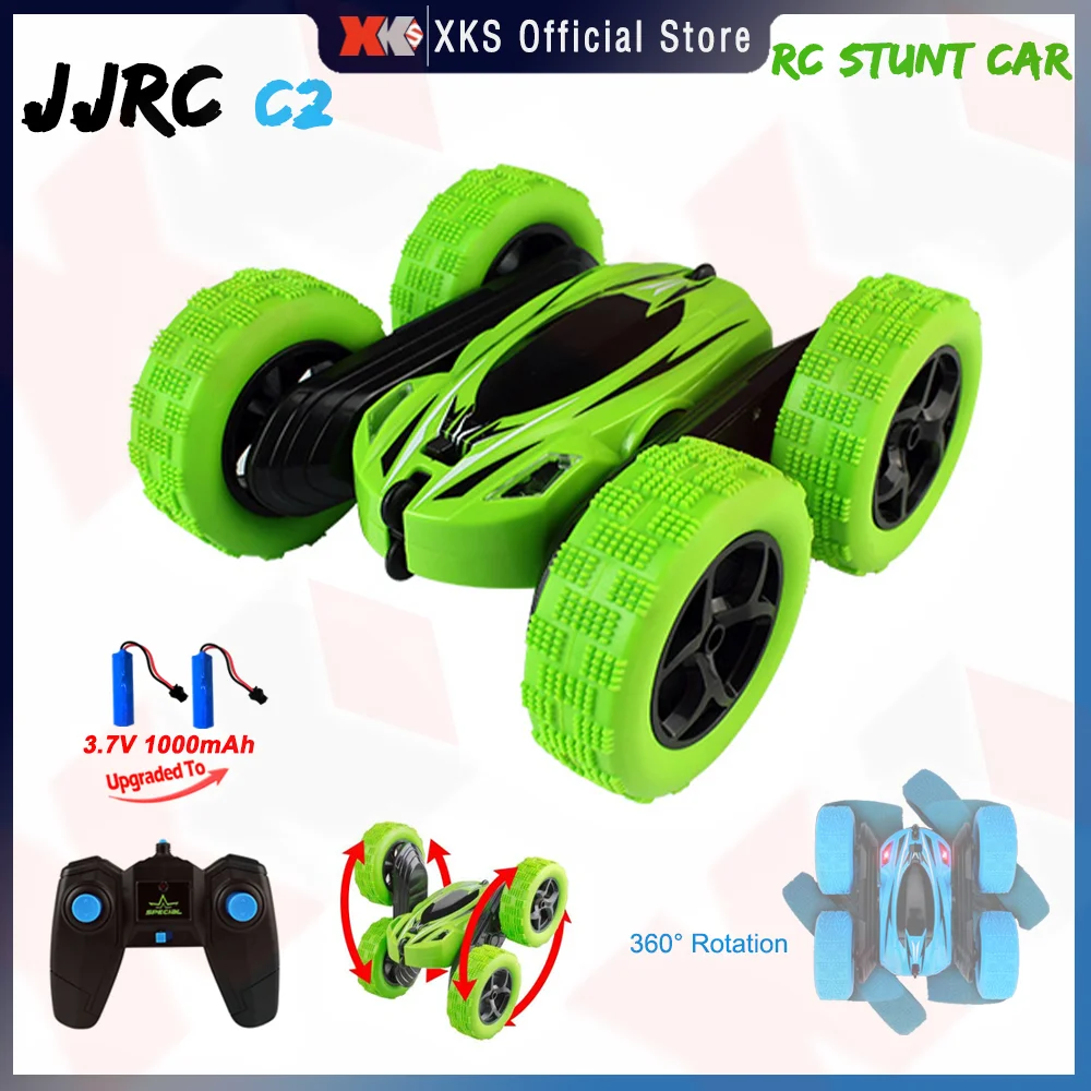 

JJRC C2 1/24 RC Stunt Car 2.4G Remote Control 4CH Tumbling Drift Crawler 360 Flips Double Sided Rotating RC Car Toy Gift for Boy