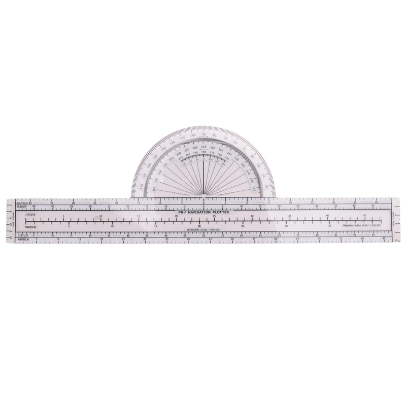 Aviation Navigation Plotter Premier Fixed Plotter With Waccharts, Flight Planning Routes Tools For Pilots, For Students