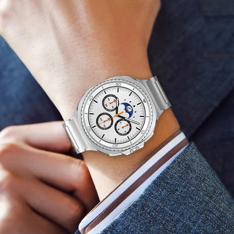 حزام لهاتف سامسونج جالاكسي 8 كلاسيك/8 40 44 ملم جالاكسي الترا 2 تيتانيوم قابل للطي مشبك معصمه لسوار جالاكسي الترا 2/8 40 44 ملم