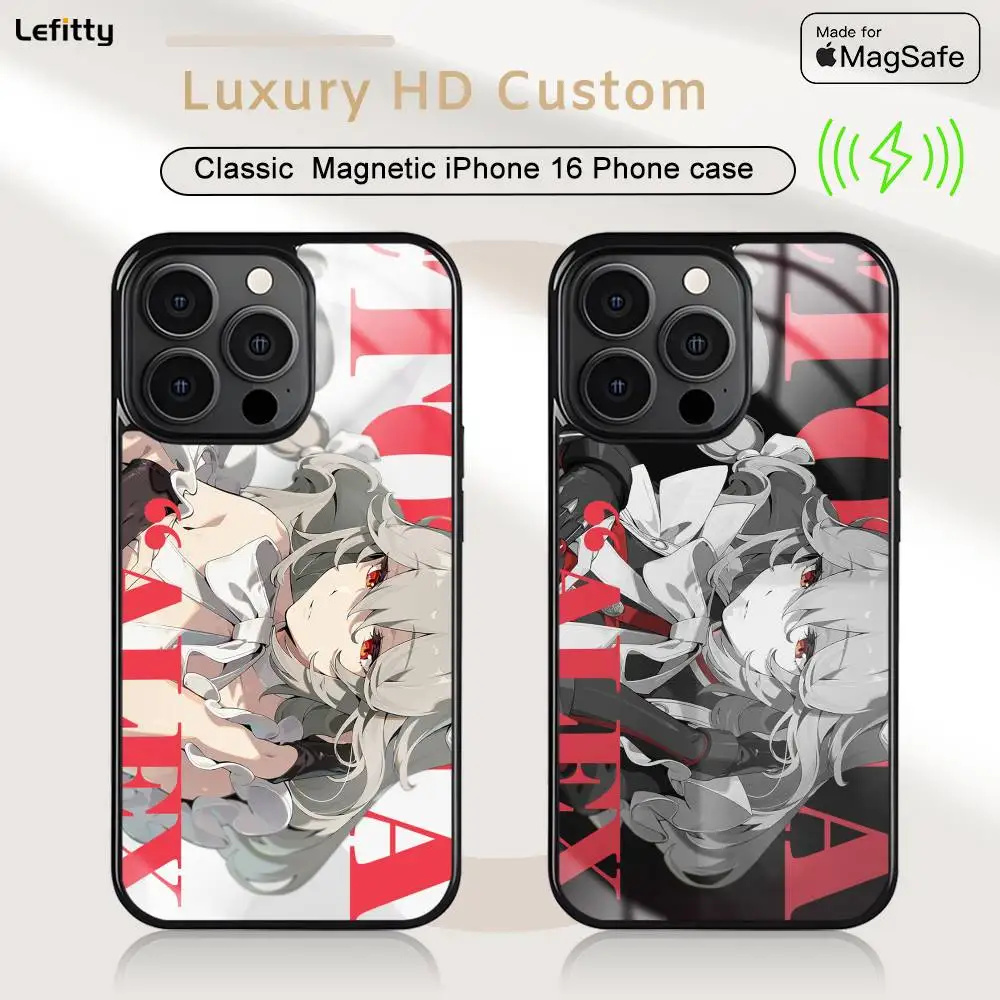 

ZZZ Anime Rina Phone Case For iPhone 16 15 14 13 12 11 Pro Max Plus Mini Magnetic Magsafe Wireless Charging Cover