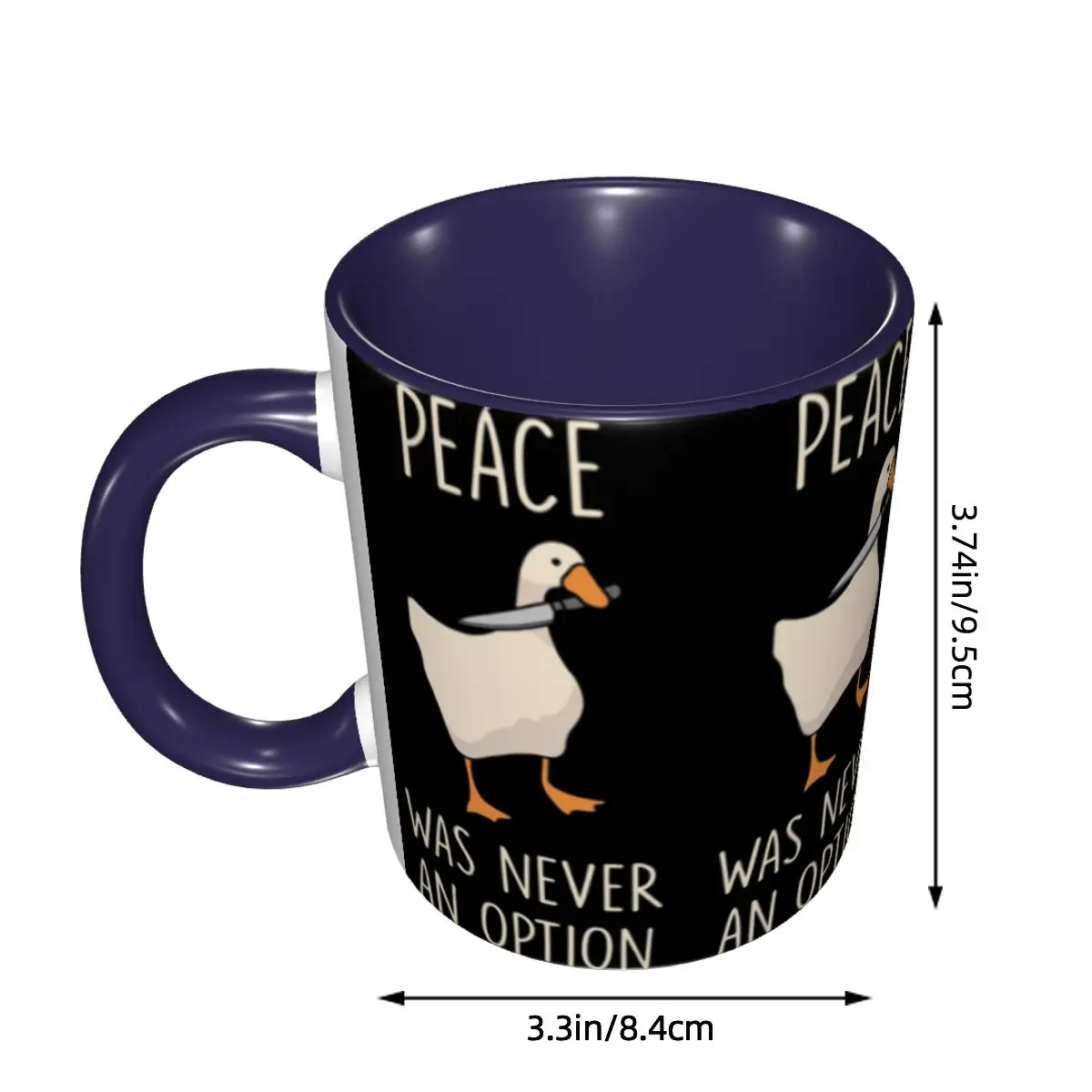 Goose Goose Peace Was Never An Option Mug Funny Ceramic Coffee Cups Tea Mugs Milk Cup Drinkware Gift for Friends