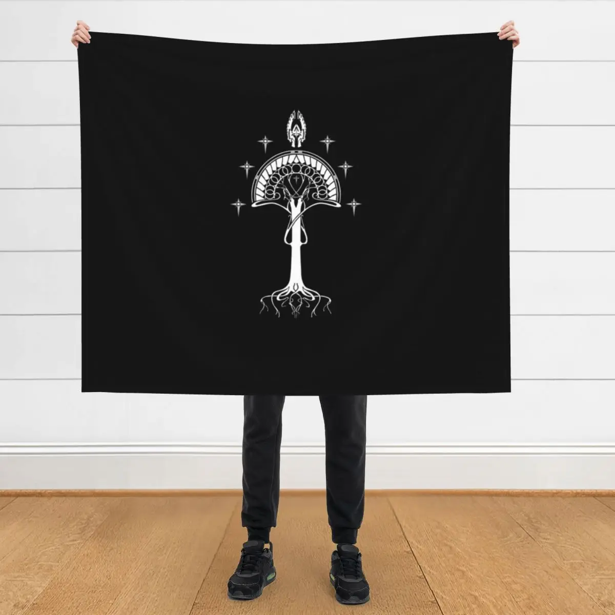 Сигил Великобритании Арнора и Гондора (Gondorian черный вариант) Плед Роскошный забавный подарок Волосатые одеяла