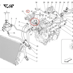 OEM 46328183 68147598AA 68253514AA 68211186AA 68211186AA Thermostat V6 3.0 Diesel for Maserati Ghibli, Levante, Quattroporte