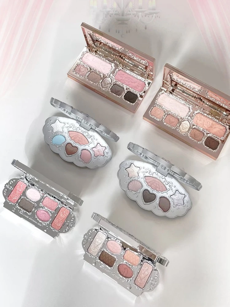 Flower Knows ALL Eyeshadow Matte Shimmer Chameleon Delicate Waterproof Glitter Eye Palette Einfach zu tragendes Make-up