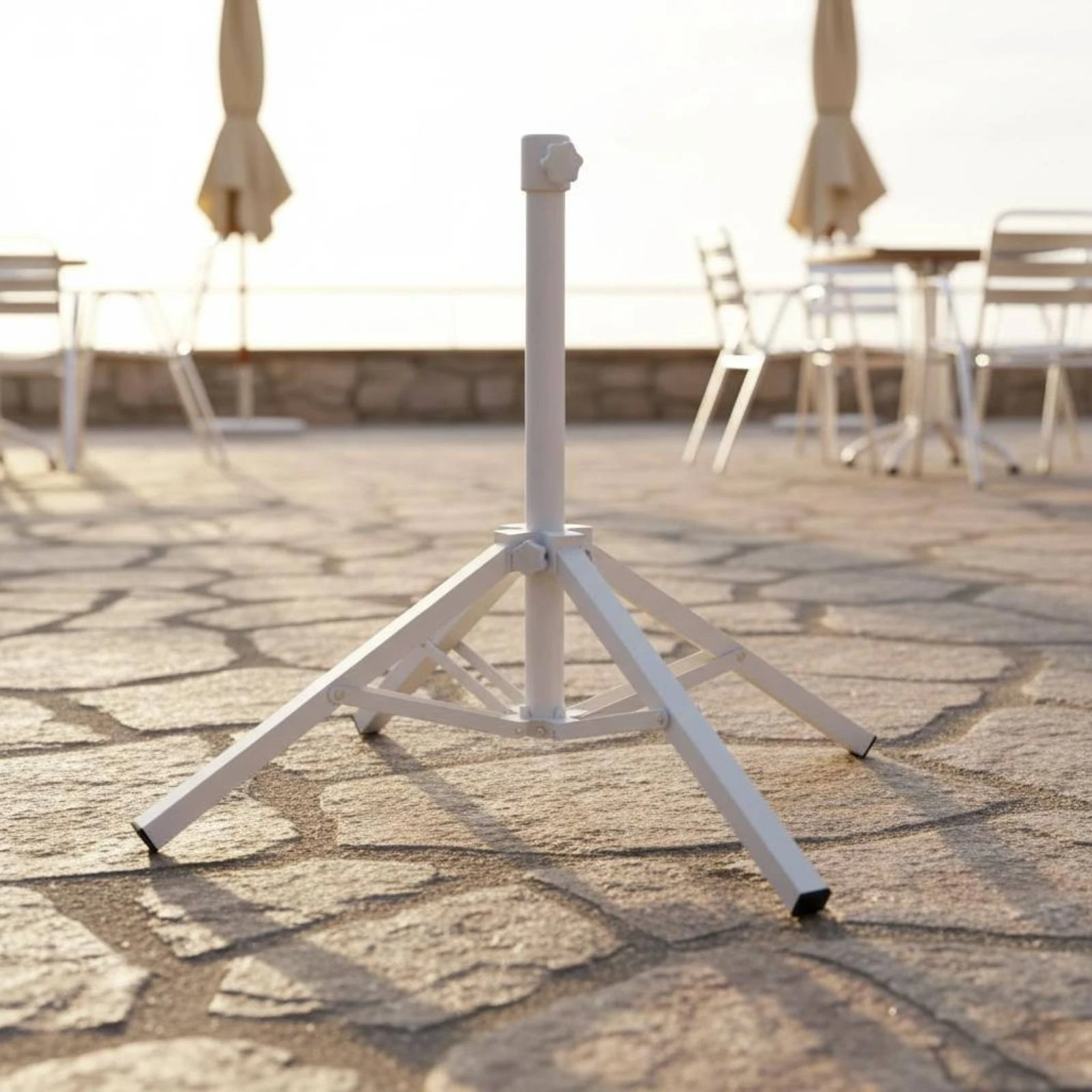 Water Fill Umbrella Base Easy Storage Folding Umbrella Base Cross Brace Stand Stable Sunshade Support Weatherproof for Garden