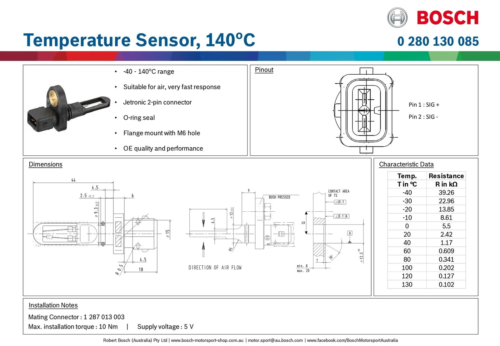 Intake Air Manifold Temperature Temp Sensor 058905379 For VW New Beetle Bora Golf Gol Country Jetta Logus 1.8 T 2.3 1.6