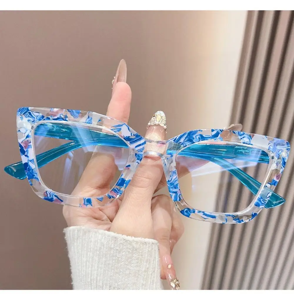 Luxury Reading Glasses Anti Blue Light Computer Readers Cat Eye Flower Frame Magnifying Eyeglasses Diopter 0 +1.0 +1.5 To +4.0