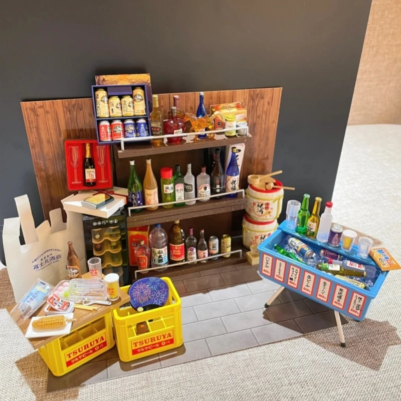 New Rement Famous Liquor Specialty Fujimaru Hotel Miniature Scene Fine Model Trendy Play Collection Blind Box Handmade Toy Gifts