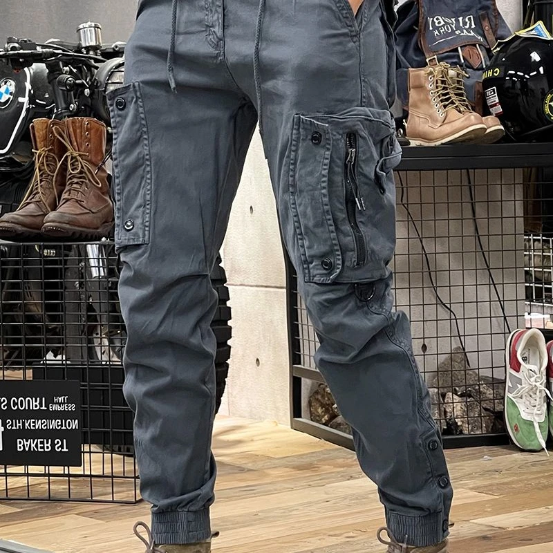 Camo Navy Trousers Man Harem Y2k Loose Korean Cargo Pants for Men Techwear High Quality Outdoor Hip Hop Work Stacked Slacks