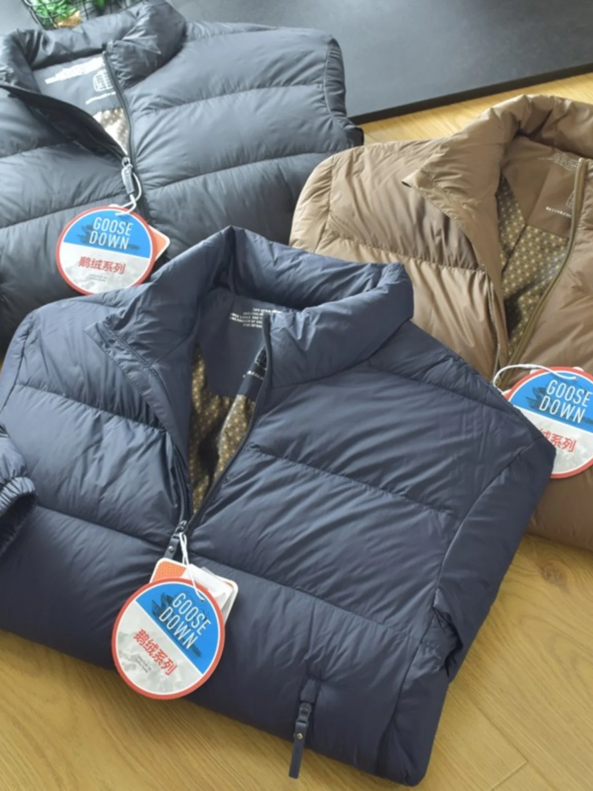 90 % Gänsedaunen, Jaet Thi Aphene, selbsterwärmender, hochflauschiger Herren-Wintermantel mit Stehkragen, faionable Urban Sle, wasserdicht