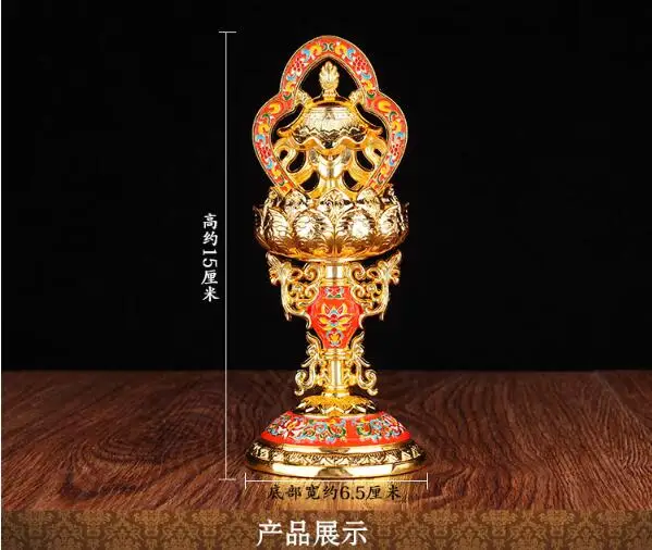 Wholesale Buddhist Buddhism efficacious Nepal Gold-plated Eight 8P Auspicious of brass statue