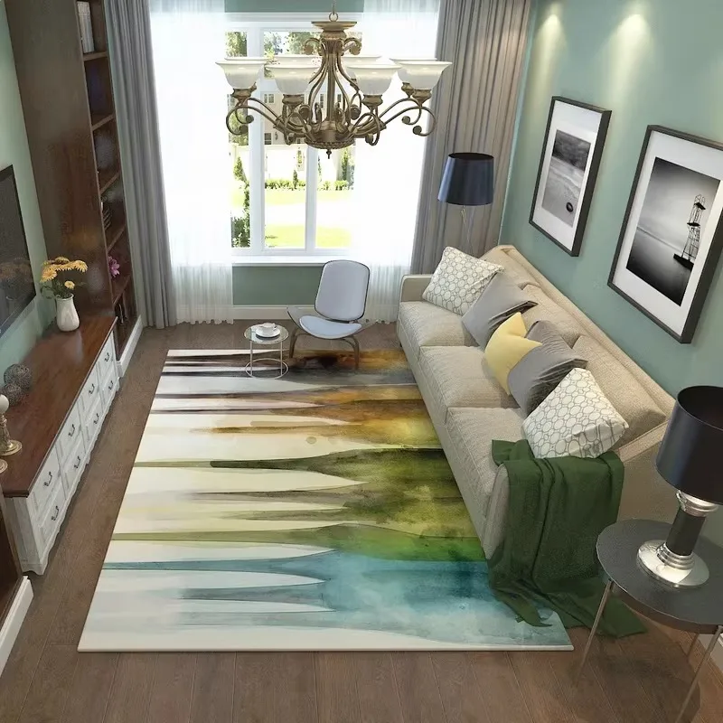 Gradient Colors Living Room Carpet Large Area Sofa Rug Coffee Table Study Bedroom Bedside Non-slip Soft Floor Mat Alfombra Ковер