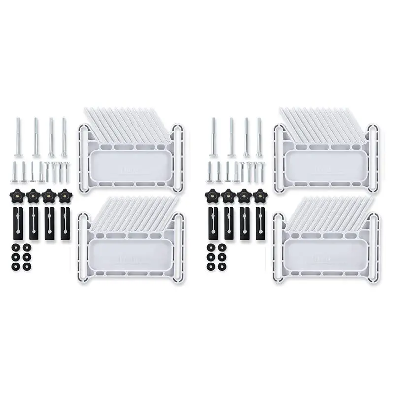 A7THK-2X Upgraded Featherboard Safety Device Stackable Feather Board Fits Most Standard , T-Slots, T-Rails On Table Saws,White