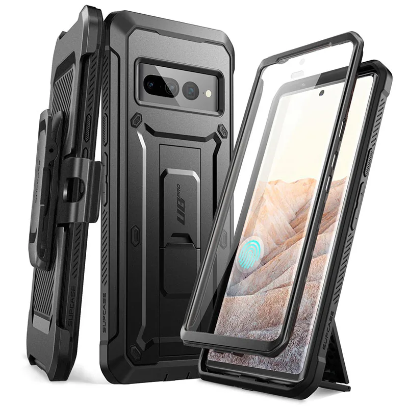 For Google Pixel 7 Pro Case (2022) 5G SUPCASE UB Pro Full-Body Rugged Holster & Kickstand Case with Built-in Screen Protector