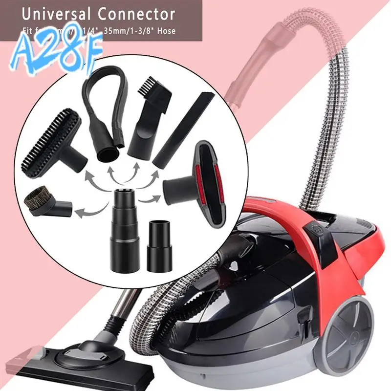 

A28F-8Pcs Universal Vacuum Attachment Kit Wet Dry Plastic Vacuum Hose Adapter 1-1/4Inch Vacuum Cleaners Accessories