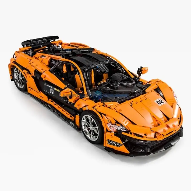 Orange P1 MOC Hypercar 13090 High Tech 1:8 Vehicle Model Building Blocks Bricks DIY Set Toys Holiday Brithday Gift for Boys Kids