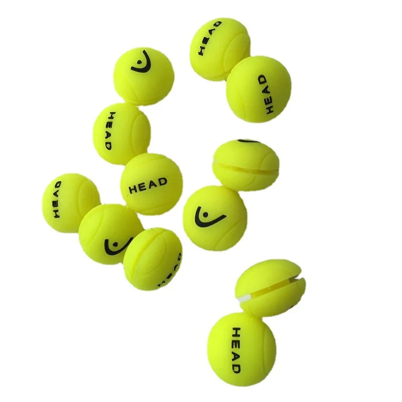 Cabeça-Tênis Racket Shock Absorber, Silicone, Amarelo Amortecimento de Choque, Alta Qualidade, Acessórios Originais, Novo, 2 Pcs, 30Pcs