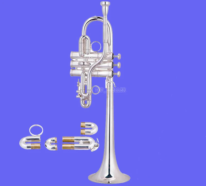 

Professional Silver Eb/D Trumpet Monel Valves horn With Case 2025
